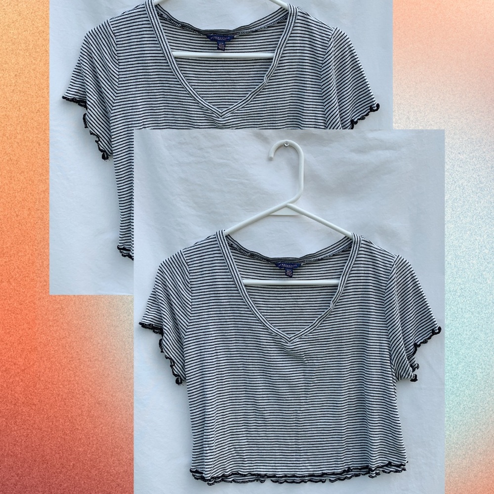 Aeropostale Striped Crop Top